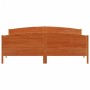 Cama sin colchón madera maciza de pino marrón cera 180x200 cm