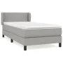 Box spring bed with light gray fabric mattress 90x190 cm by vidaXL, Beds and slatted bases - Ref: Foro24-3126125, Price: 289,...