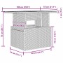 Conjunto de sofá de jardín 7 pcs Gris 100 x 55 x 73 cm
