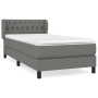 Box spring bed with dark gray fabric mattress 90x190 cm by vidaXL, Beds and slatted bases - Ref: Foro24-3126446, Price: 311,6...