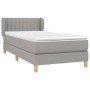 Box spring bed with light gray fabric mattress 100x200 cm by vidaXL, Beds and slatted bases - Ref: Foro24-3126941, Price: 322...