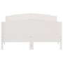 Estructura de cama sin colchón madera de pino blanca 120x200 cm