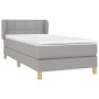 Box spring bed with light gray fabric mattress 100x200 cm by vidaXL, Beds and slatted bases - Ref: Foro24-3126781, Price: 328...