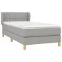 Box spring bed with light gray fabric mattress 100x200 cm by vidaXL, Beds and slatted bases - Ref: Foro24-3126781, Price: 327...