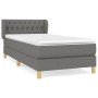 Box spring bed with dark gray fabric mattress 90x200 cm by vidaXL, Beds and slatted bases - Ref: Foro24-3127014, Price: 325,0...