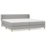 Box spring bed with light gray fabric mattress 200x200 cm by vidaXL, Beds and slatted bases - Ref: Foro24-3126669, Price: 588...