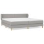 Cama box spring con colchón tela gris claro 200x200 cm de vidaXL, Camas y somieres - Ref: Foro24-3126669, Precio: 591,54 €, D...