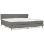 Cama box spring con colchón tela gris oscuro 200x200 cm de vidaXL, Camas y somieres - Ref: Foro24-3126830, Precio: 589,56 €, ...