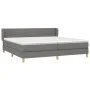 Cama box spring con colchón tela gris oscuro 200x200 cm de vidaXL, Camas y somieres - Ref: Foro24-3126830, Precio: 589,56 €, ...