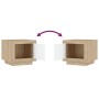 Couchtisch aus weißem Sperrholz und Sonoma-Sperrholz, 51 x 50 x 45 cm von vidaXL, Couchtisch - Ref: Foro24-811804, Preis: 49,...