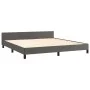Bed frame with headboard gray synthetic leather 160x200cm by vidaXL, Beds and slatted bases - Ref: Foro24-3125461, Price: 232...
