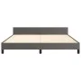 Bed frame with headboard gray synthetic leather 160x200cm by vidaXL, Beds and slatted bases - Ref: Foro24-3125461, Price: 232...