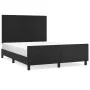 Bed frame with headboard black synthetic leather 140x200cm by vidaXL, Beds and slatted bases - Ref: Foro24-3125451, Price: 24...