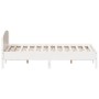 Cama sin colchón madera maciza de pino blanca 180x200 cm