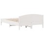 Estructura de cama sin colchón madera maciza de pino 160x200 cm