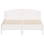 Estructura de cama sin colchón madera de pino blanca 150x200 cm