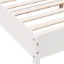 Estructura de cama sin colchón madera de pino blanca 150x200 cm