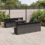 Conjunto de sofá de jardín 7 pcs Negro 100 x 55 x 73 cm