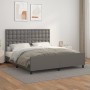 Bed frame with headboard gray synthetic leather 180x200cm by vidaXL, Beds and slatted bases - Ref: Foro24-3125589, Price: 261...