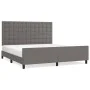 Bettgestell mit Kopfteil aus grauem Kunstleder 180x200cm von vidaXL, Betten und Lattenroste - Ref: Foro24-3125589, Preis: 255...