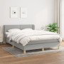 Box spring bed with light gray fabric mattress 140x200 cm by vidaXL, Beds and slatted bases - Ref: Foro24-3126725, Price: 424...