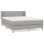Box spring bed with light gray fabric mattress 140x200 cm by vidaXL, Beds and slatted bases - Ref: Foro24-3126725, Price: 424...