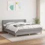 Boxspringbett mit hellgrauer Stoffmatratze 160x200 cm von vidaXL, Betten und Lattenroste - Ref: Foro24-3126653, Preis: 509,30...