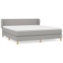 Box spring bed with light gray fabric mattress 160x200 cm by vidaXL, Beds and slatted bases - Ref: Foro24-3126653, Price: 500...