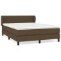 Box spring bed with dark brown fabric mattress 140x190 cm by vidaXL, Beds and slatted bases - Ref: Foro24-3126320, Price: 444...