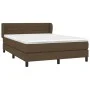 Box spring bed with dark brown fabric mattress 140x190 cm by vidaXL, Beds and slatted bases - Ref: Foro24-3126320, Price: 444...