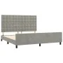 Light gray velvet bed frame with headboard 180x200cm by vidaXL, Beds and slatted bases - Ref: Foro24-3126013, Price: 234,20 €...