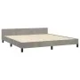 Light gray velvet bed frame with headboard 180x200cm by vidaXL, Beds and slatted bases - Ref: Foro24-3126013, Price: 234,20 €...