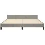 Light gray velvet bed frame with headboard 180x200cm by vidaXL, Beds and slatted bases - Ref: Foro24-3126013, Price: 234,20 €...