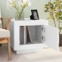 Mesa de centro madera contrachapada blanco 51x50x45 cm