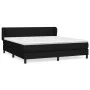 Box spring bed with black fabric mattress 160x200 cm by vidaXL, Beds and slatted bases - Ref: Foro24-3126415, Price: 494,95 €...