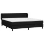 Box spring bed with black fabric mattress 160x200 cm by vidaXL, Beds and slatted bases - Ref: Foro24-3126415, Price: 494,95 €...