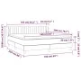 Box spring bed with black fabric mattress 160x200 cm by vidaXL, Beds and slatted bases - Ref: Foro24-3126415, Price: 494,95 €...
