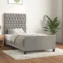 Light gray velvet bed frame with headboard 100x200cm by vidaXL, Beds and slatted bases - Ref: Foro24-3125922, Price: 159,74 €...