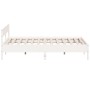 Estructura de cama sin colchón madera maciza blanca 200x200 cm