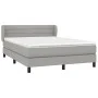 Box spring bed with light gray fabric mattress 140x190 cm by vidaXL, Beds and slatted bases - Ref: Foro24-3126317, Price: 469...