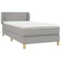 Box spring bed with light gray fabric mattress 90x200 cm by vidaXL, Beds and slatted bases - Ref: Foro24-3126613, Price: 304,...