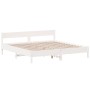 Cama sin colchón madera maciza de pino blanca 180x200 cm