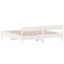 Cama sin colchón madera maciza de pino blanca 180x200 cm