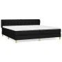 Box spring bed with black fabric mattress 200x200 cm by vidaXL, Beds and slatted bases - Ref: Foro24-3127071, Price: 606,60 €...