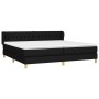 Box spring bed with black fabric mattress 200x200 cm by vidaXL, Beds and slatted bases - Ref: Foro24-3127071, Price: 610,61 €...