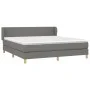 Box spring bed with dark gray fabric mattress 160x200 cm by vidaXL, Beds and slatted bases - Ref: Foro24-3126654, Price: 494,...