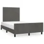 Dark gray velvet bed frame with headboard 120x200 cm by vidaXL, Beds and slatted bases - Ref: Foro24-3125624, Price: 165,87 €...