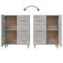 Betongraues Sperrholz-Sideboard 69,5 x 34 x 90 cm von vidaXL, Sideboards - Ref: Foro24-812172, Preis: 81,83 €, Rabatt: %