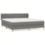 Box spring bed with dark gray fabric mattress 160x200 cm by vidaXL, Beds and slatted bases - Ref: Foro24-3126814, Price: 494,...