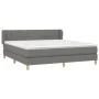 Box spring bed with dark gray fabric mattress 160x200 cm by vidaXL, Beds and slatted bases - Ref: Foro24-3126814, Price: 494,...